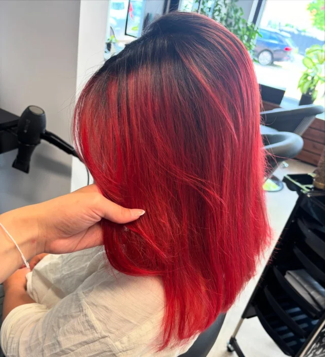FIRE RED🔥 #friseurlove #redhair #delmenhorst #arjohairstyle #LeRojin #colorful #balayage #glyntcolor